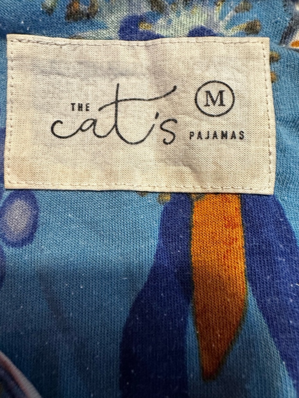 The Cat's Pajamas Set Women’s Medium Pima Cotton Tiger Top & Pants - Picture 6 of 7
